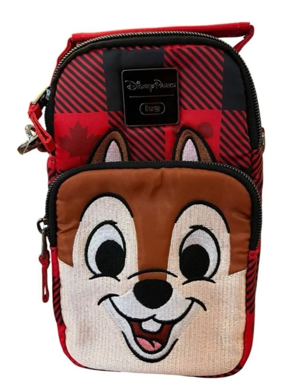 Chip N Dale Lug Crossbody Belt Bag NWT Disney Parks Epcot Canada Pavilion Plaid